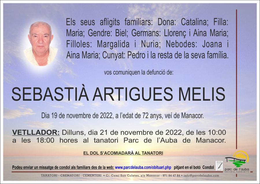 SEBASTIA ARTIGUES MELIS
