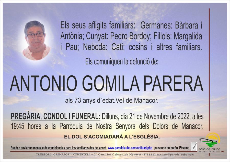 ANTONIO GOMILA PARERA