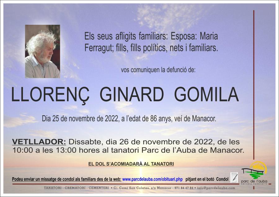 LLORENÇ GINARD GOMILA