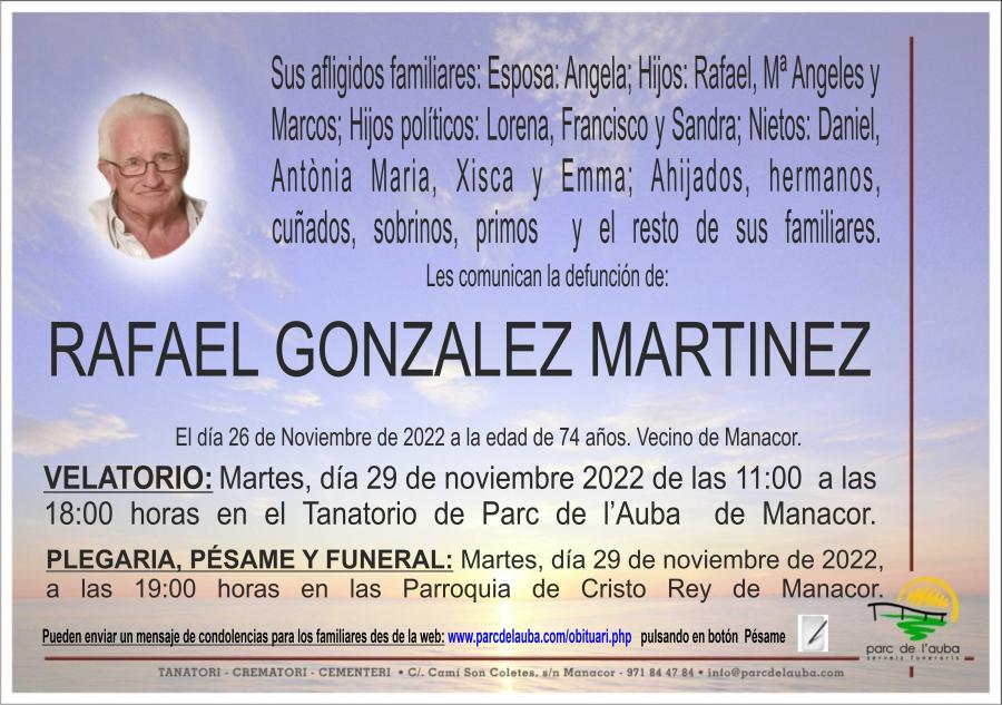 RAFAEL GONZÁLEZ MARTÍNEZ