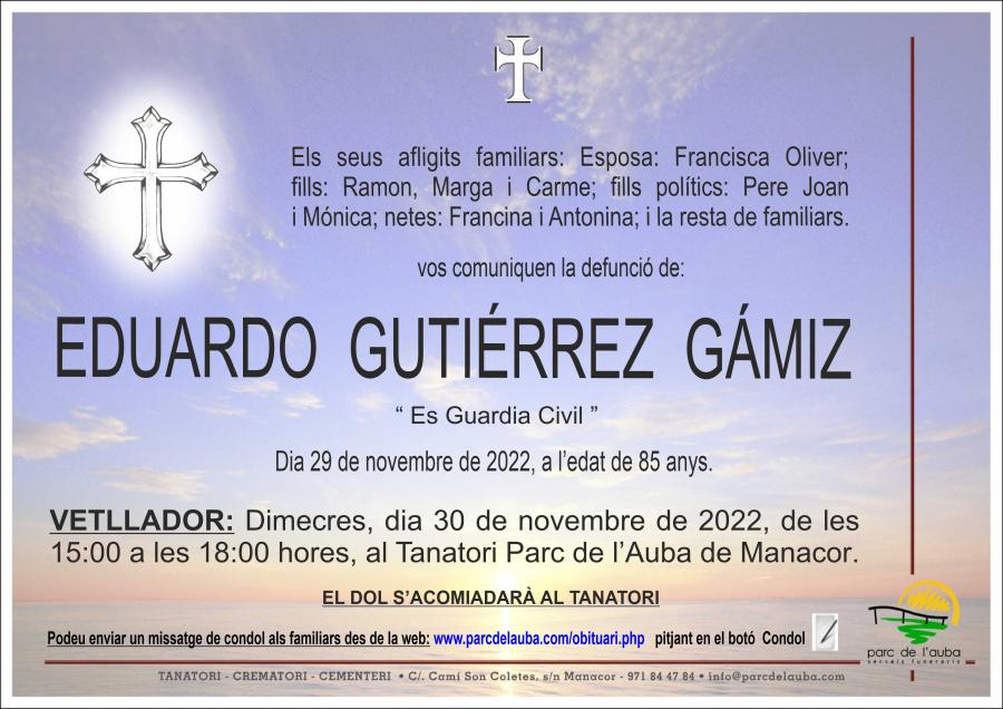 EDUARDO GUTIÉRREZ GÁMIZ