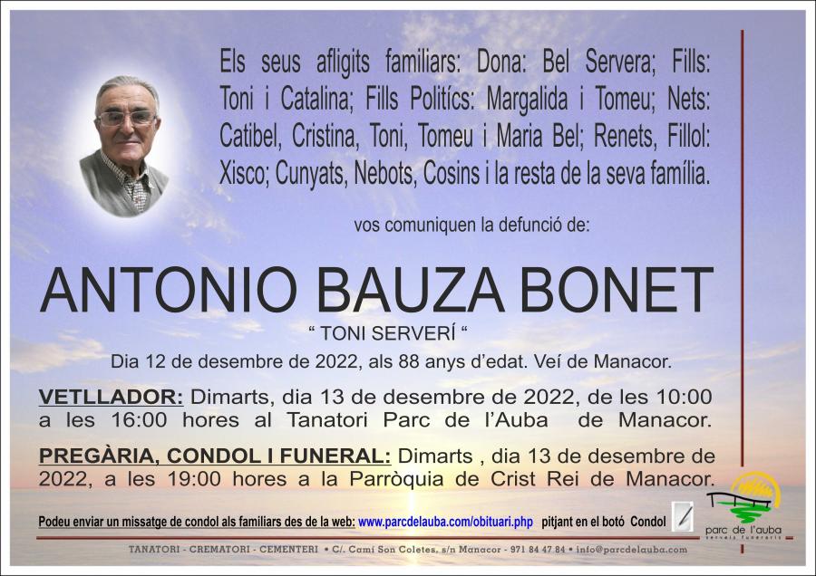 ANTONIO BAUZA BONET