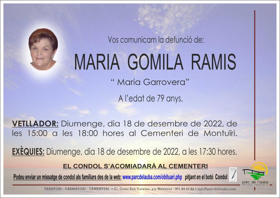 MARIA  GOMILA RAMIS