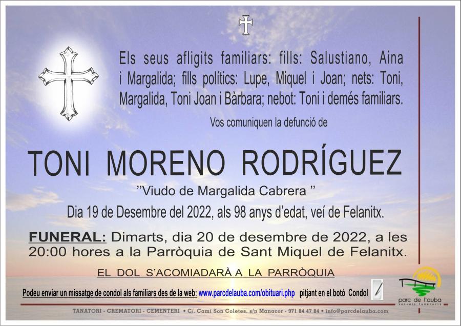 TONI MORENO RODRIGUEZ