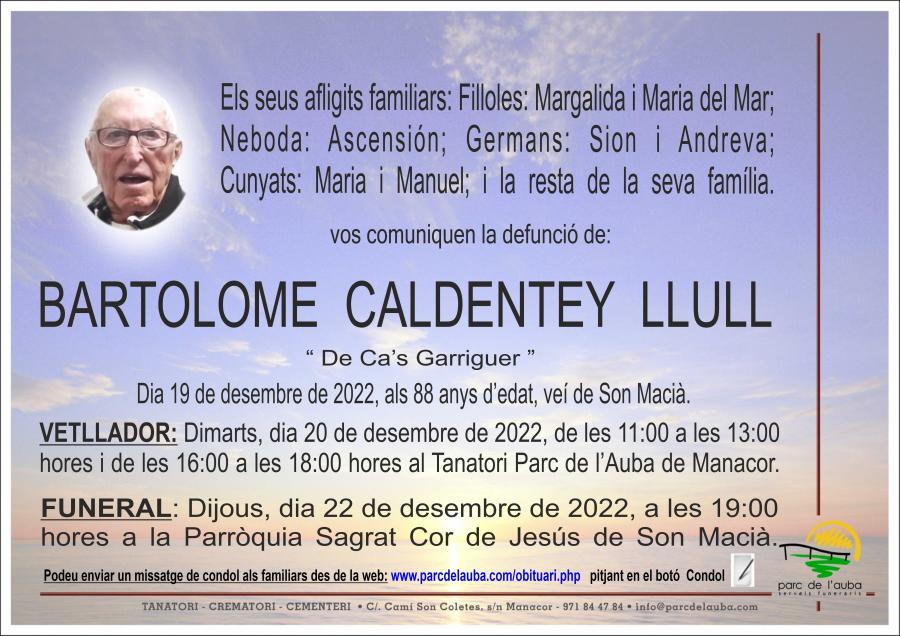 BARTOLOME CALDENTEY LLULL
