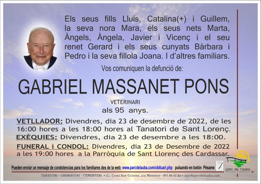 GABRIEL  MASSANET  PONS