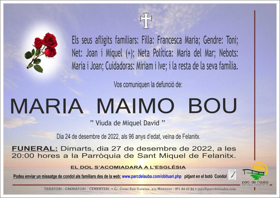 MARIA MAIMO BOU