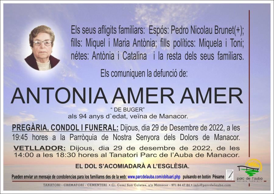 ANTONIA AMER AMER