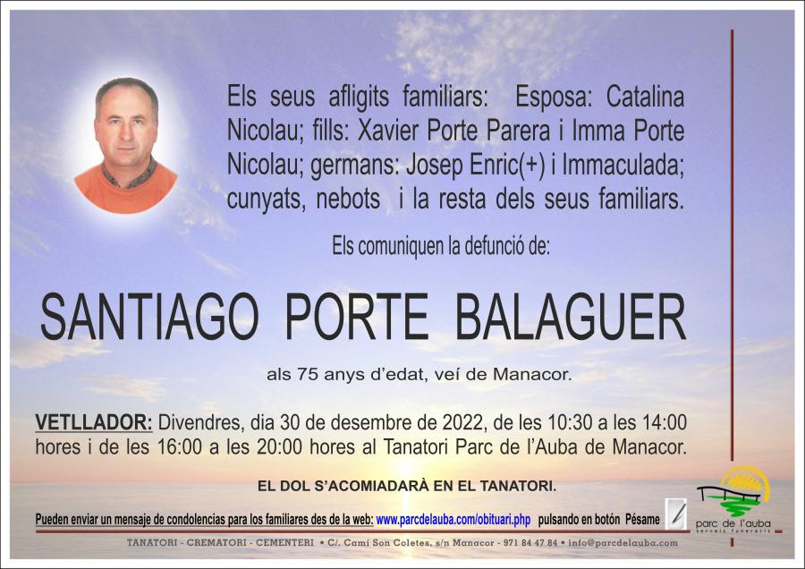 SANTIAGO  PORTE BALAGUER