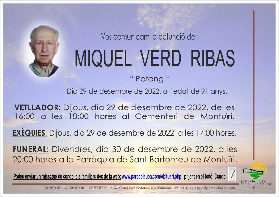 MIQUEL VERD RIBAS
