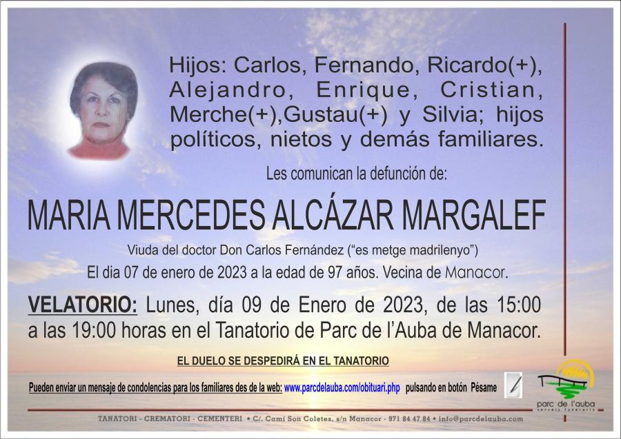 MARIA MERCEDES ALCAZAR MARGALEF