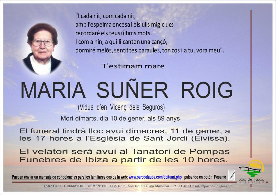 MARIA SUÑER  ROIG