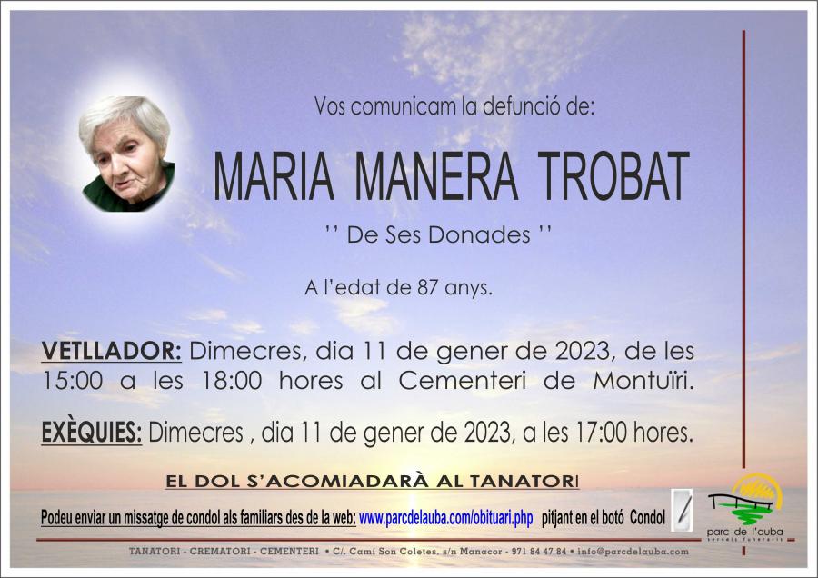 MARIA MANERA TROBAT