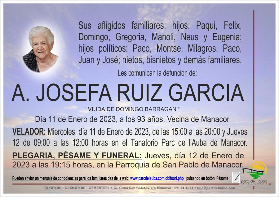 A. JOSEFA  RUIZ GARCIA