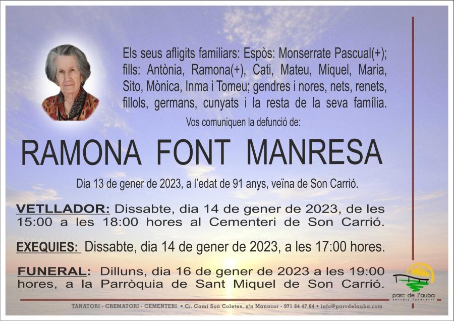 RAMONA FONT MANRESA