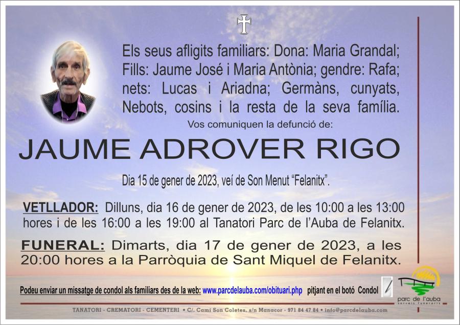 JAUME ADROVER RIGO