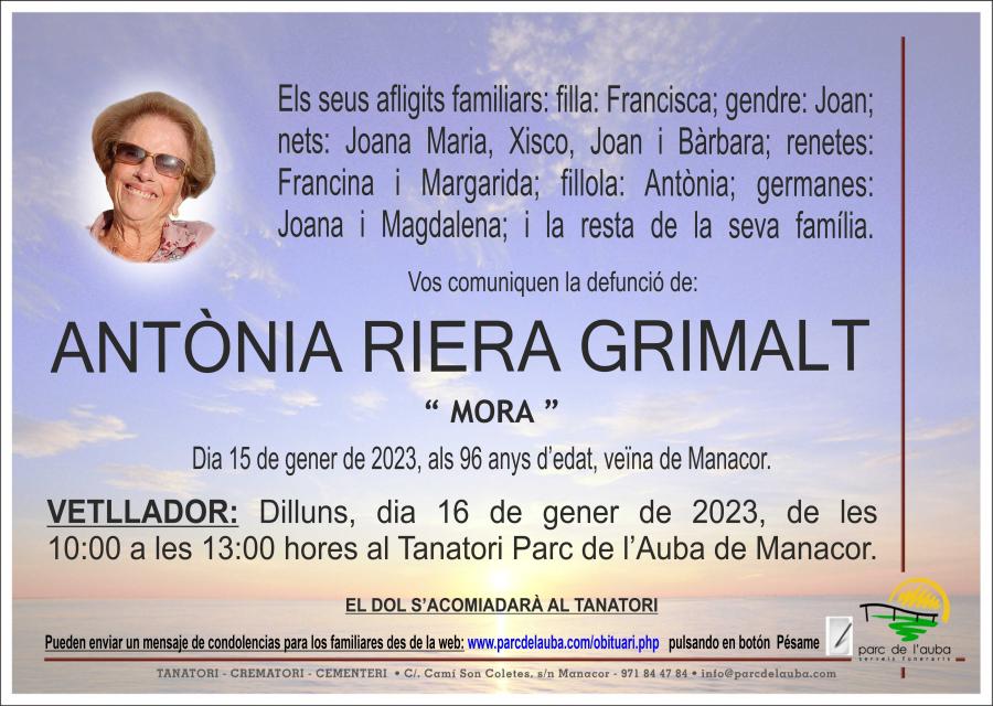 ANTONIA RIERA GRIMALT
