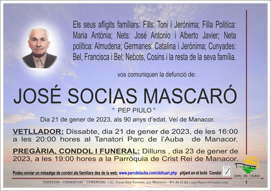 JOSE SOCIAS MASCARO