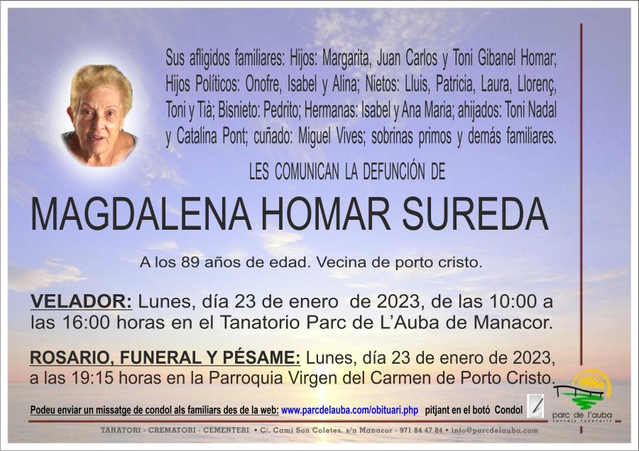 MAGDALENA  HOMAR SUREDA
