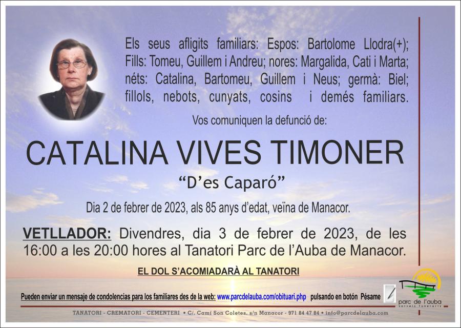 CATALINA VIVES TIMONER