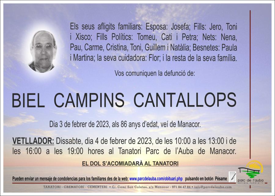 BIEL CAMPINS CANTALLOPS