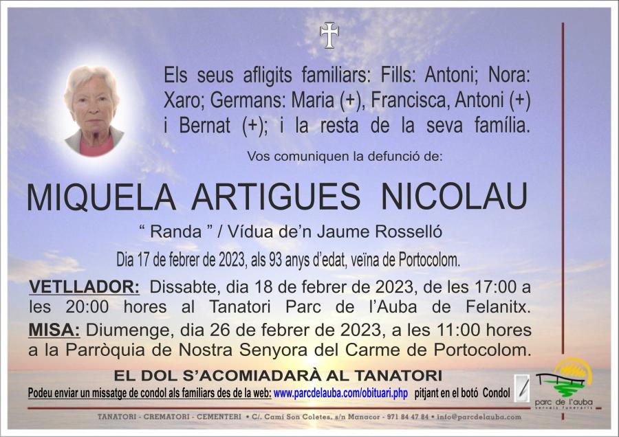 MIQUELA ARTIGUES NICOLAU