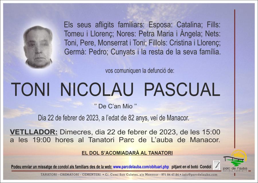 TONI NICOLAU PASCUAL
