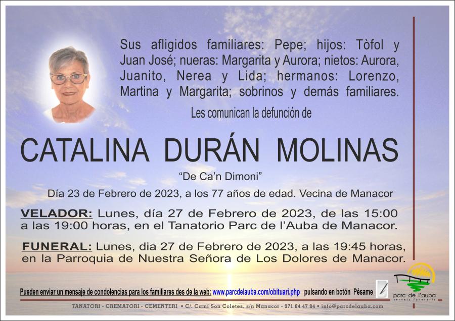CATALINA  DURÁN  MOLINAS