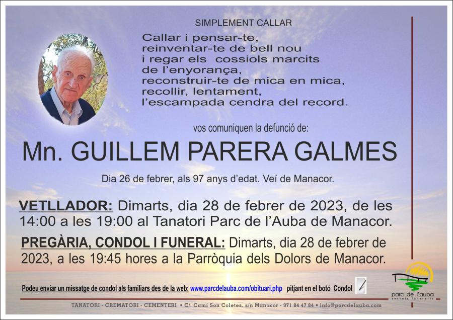 Mn. GUILLEM PARERA GALMES
