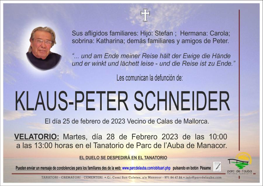 KLAUS-PETER SCHNEIDER