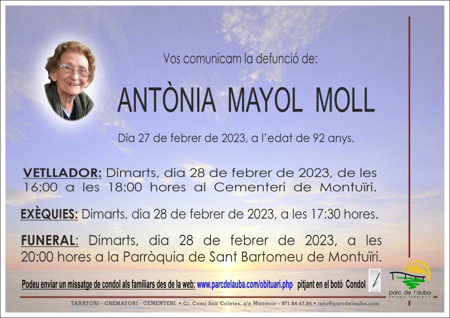 ANTÃ'NIA MAYOL MOLL