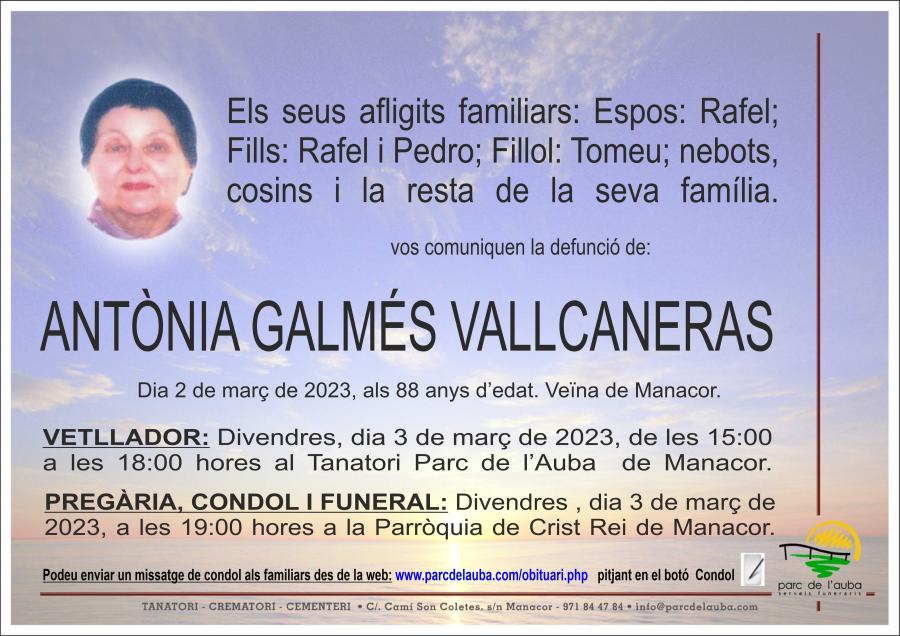 ANTONIA GALMES VALLCANERAS
