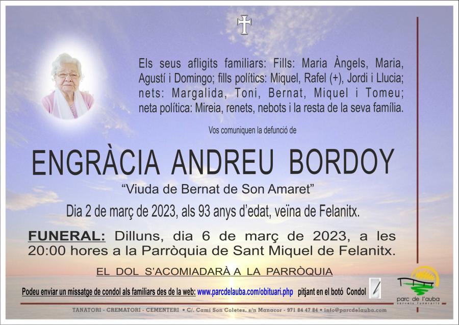 ENGRACIA  ANDREU BORDOY