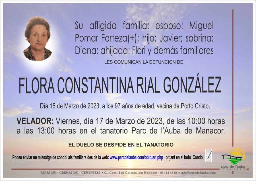 FLORA CONSTANTINA RIAL GONZÁLEZ