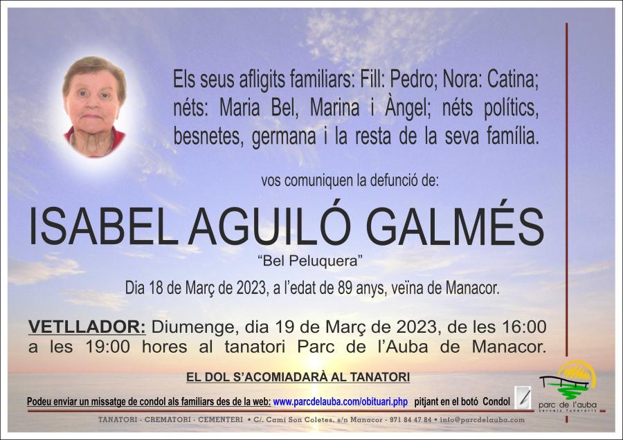 ISABEL AGUILÓ GALMÉS