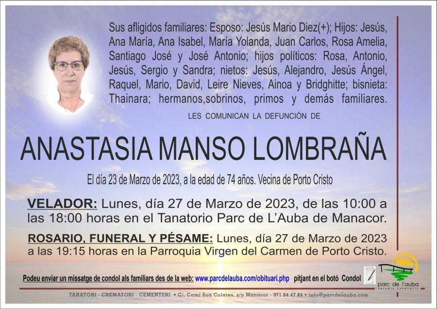 ANASTASIA MANSO  LOMBRAÑA