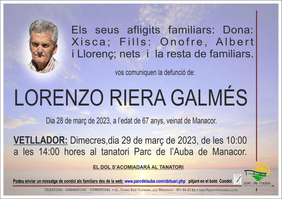 LORENZO RIERA GALMES