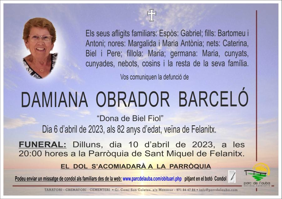 DAMIANA  OBRADOR BARCELÓ