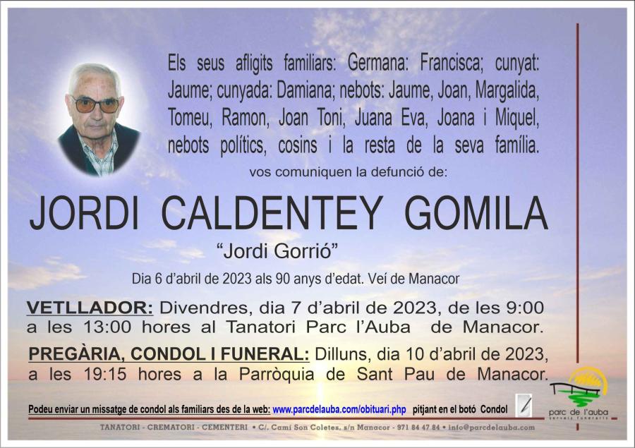 JORDI CALDENTEY GOMILA