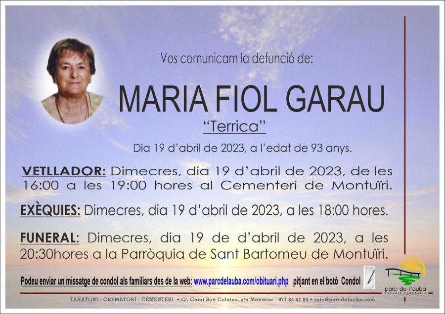 MARIA FIOL  GARAU