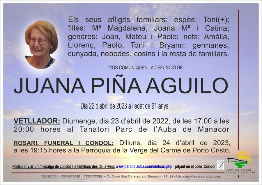 JUANA PIÑA AGUILO