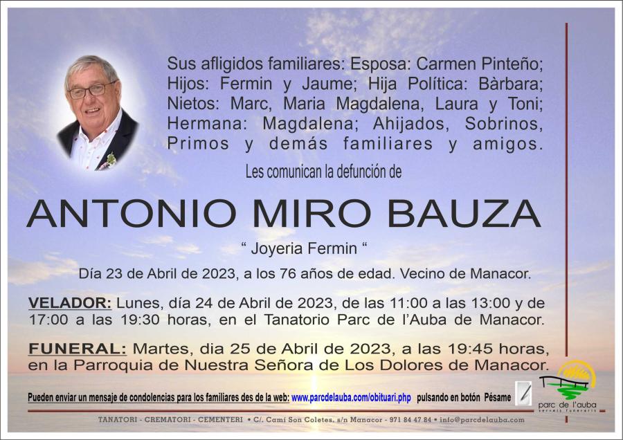ANTONIO  MIRO BAUZA