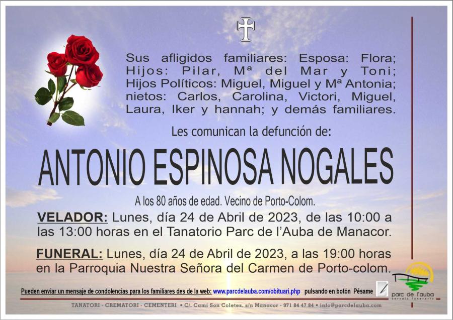 ANTONIO  ESPINOSA NOGALES
