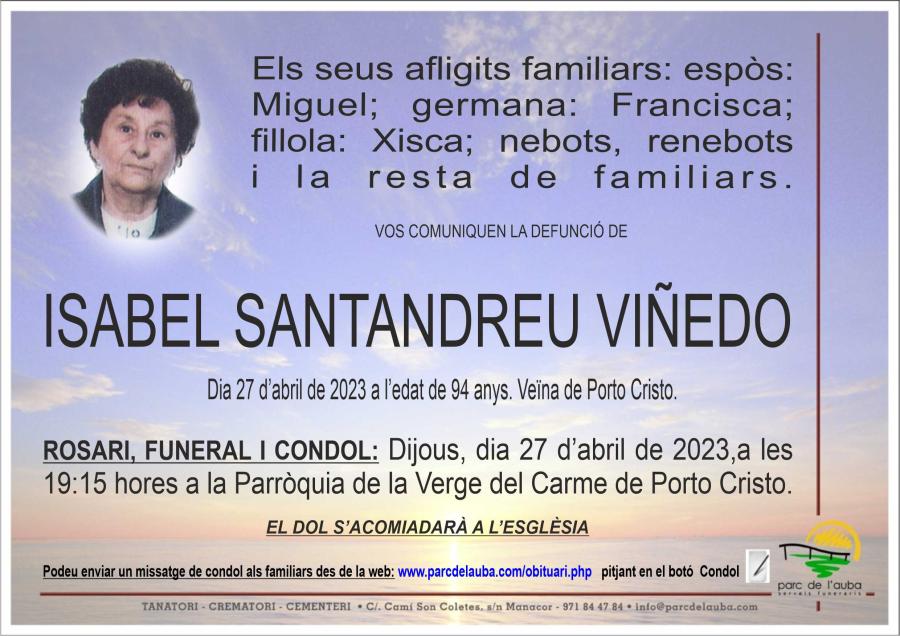 ISABEL SANTANDREU VIÑEDO
