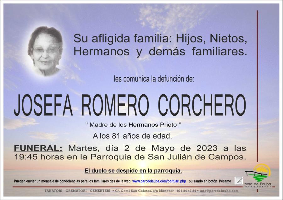 JOSEFA ROMERO CORCHERO