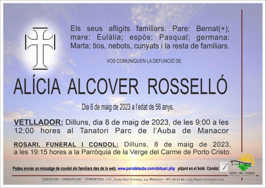ALÃŒCIA ALCOVER ROSSELLÓ