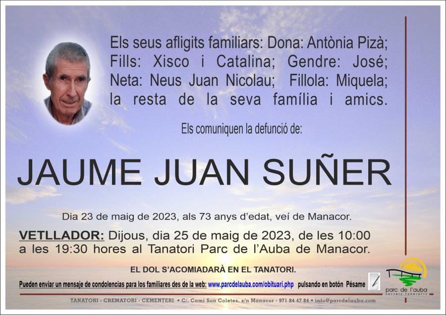 JAUME JUAN SUÑER