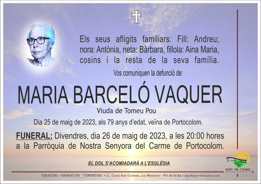 MARIA BARCELÓ VAQUER