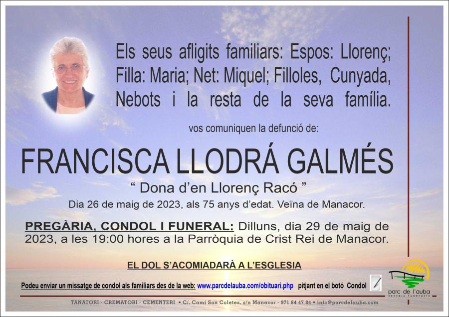 FRANCISCA  LLODRA GALMES