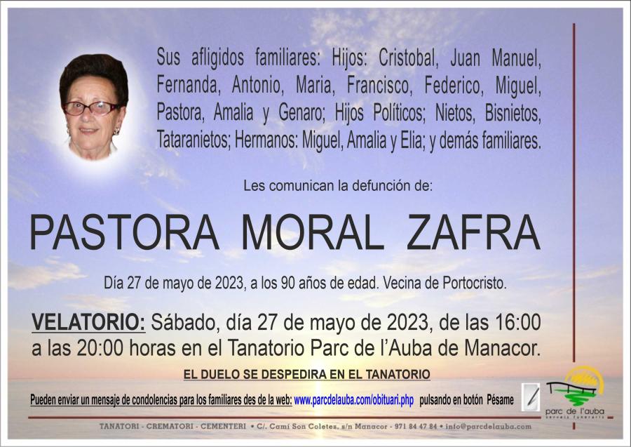 PASTORA MORAL ZAFRA